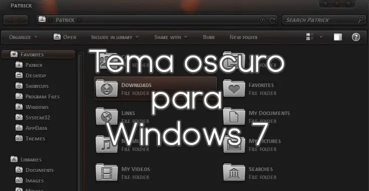 Tema oscuro Windows 7