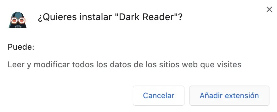 como instalar dark reader