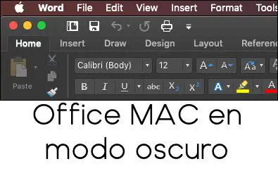 Office MAC modo oscuro